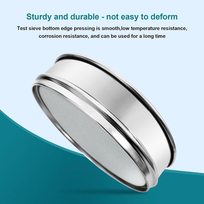 304 Stainless Steel Mesh Lab Sieve, 80 Mesh (0.2mm) Aperture Test Sieve, 7.9Inch(20cm) Diameter Economy Standard Analysis Sample Test Sieves for Industrial Laboratory Homes - Colors B