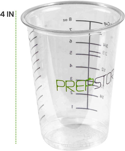 Disposable Measuring Cups for Resin - Pack of 20 8oz Clear Plastic Measuring Cup for Epoxy Resin, Stain, Paint Mixing - Half Pint Reusable Multipurpose Mixing Cups for Cooking and Baking