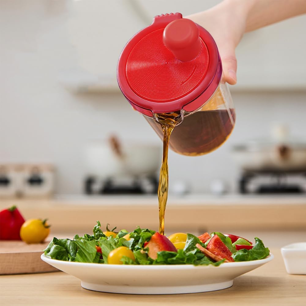 Salad Dressing Mixer Bottle, 500ML Egg Filter Mixing Cup Manual Sauce Shaker Bottle with Scale for Egg, Batter, Salad Dressing