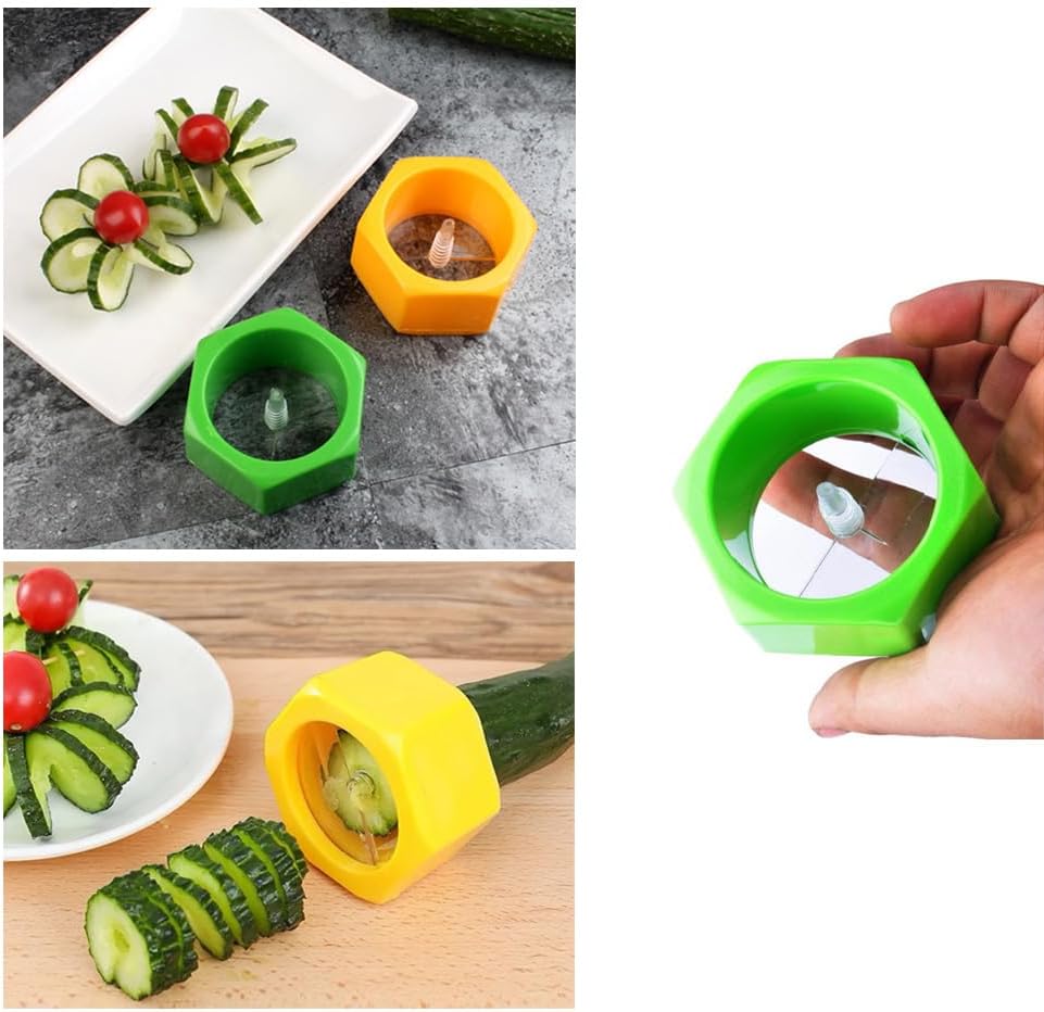 2 Pack Zucchini Spiralizer Slicer Cutter Zucchini Noodle Maker Portable Small Cucumber Spiral Slicer for Zucchini Spirals Veggie Pasta Spaghetti Cucumbers Vegetable Zucchinis Veggies