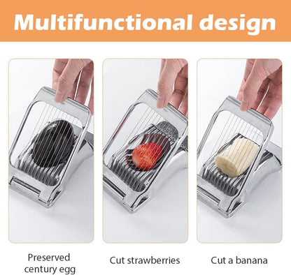 Egg Slicer for Hard Boiled Eggs, Easy Cutting Grid with Brush, Perfect for Salads & Sandwiches, Quick and Easy Kitchen Tool