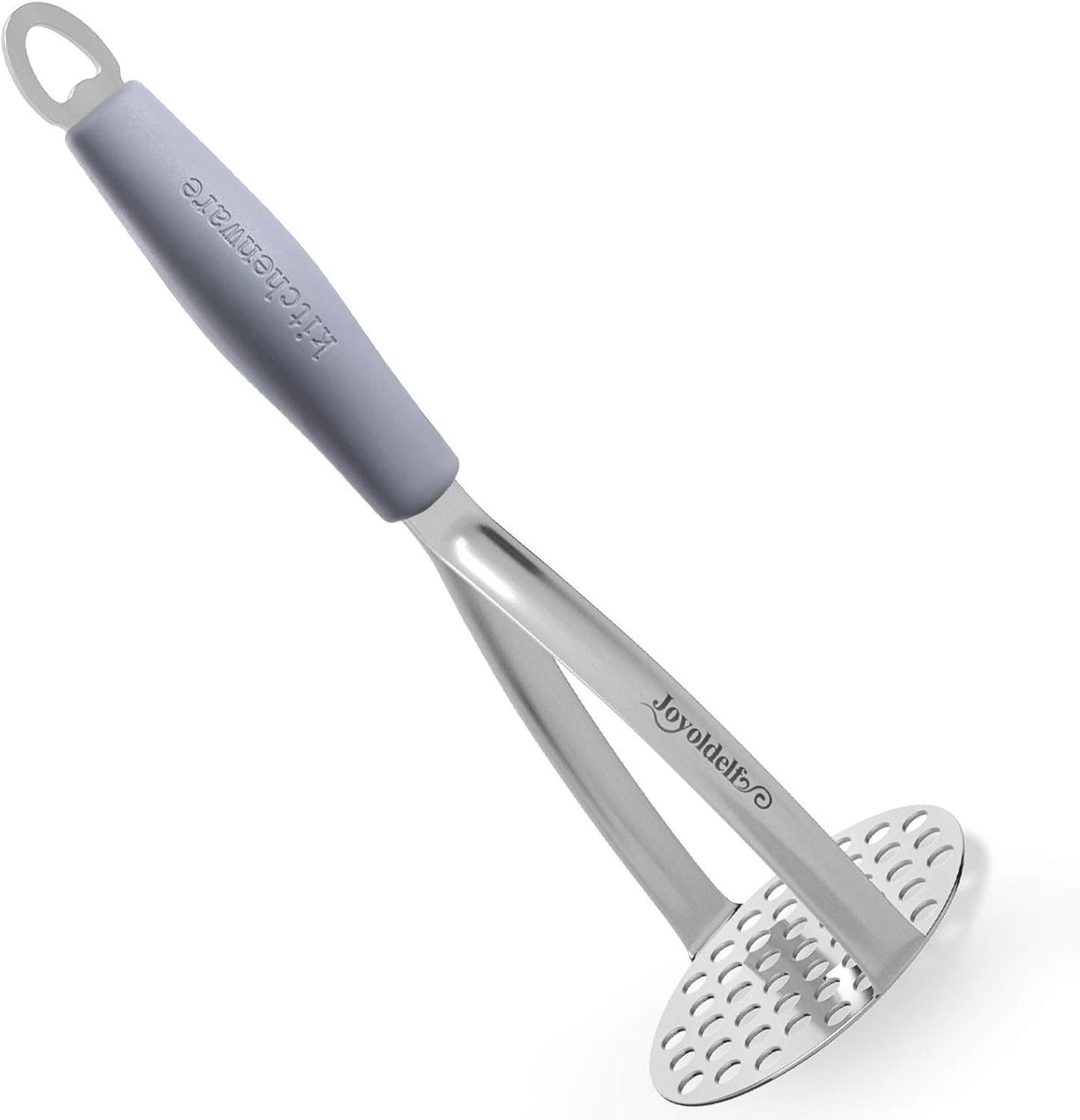 Joyoldelf Heavy Duty Stainless Steel Potato Masher with Potato Peelers, Masher Kitchen Tool & Food Masher/Potato Smasher with Silicone Handle, Perfect for Bean, Vegetable, Fruits, Avocado, Meat