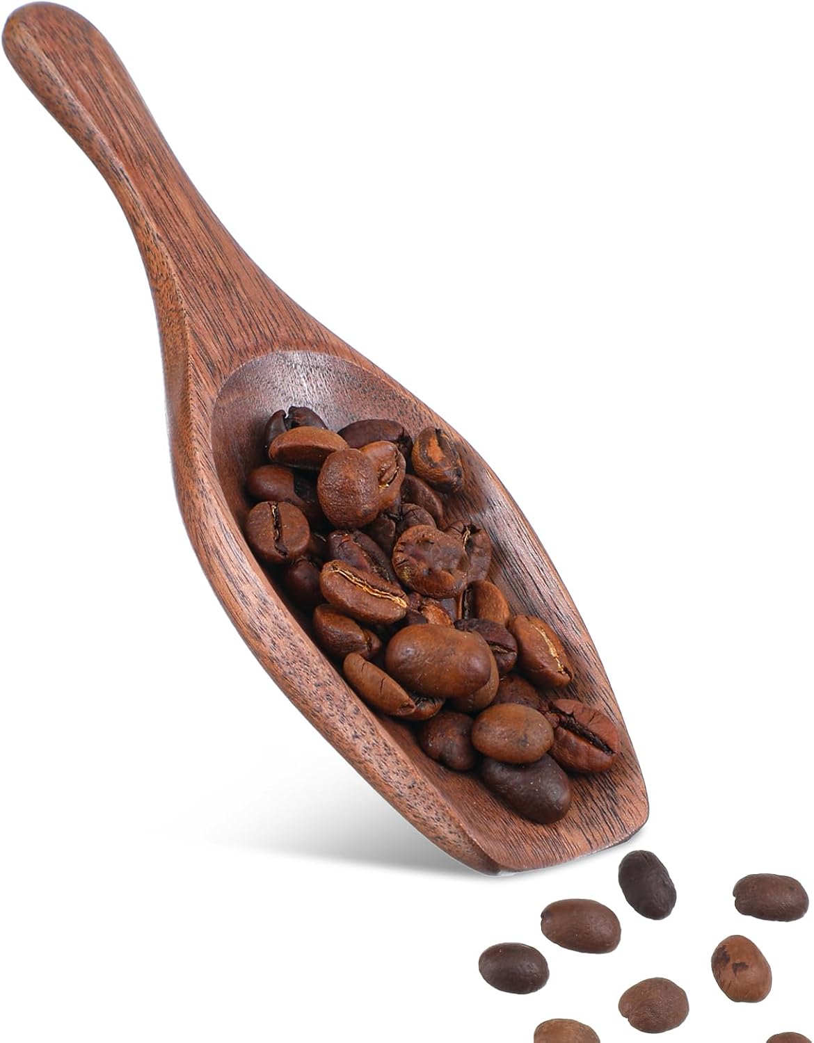1 Tbsp Wooden Coffee Scoop – Black Walnut Solid Wood Measuring Spoon for Coffee, Tea, Baking & Bath Salts, Hand-Finished Rustic Kitchen Gadget for Canisters & Jars