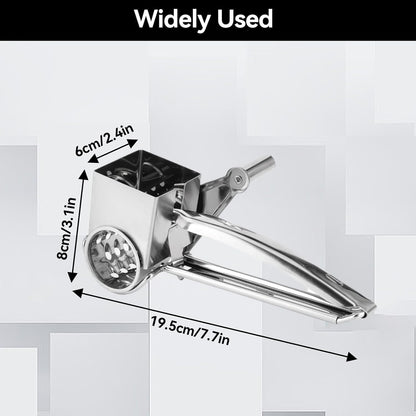 Rotary Cheese Grater, Hand Crank Cheese Grater Stainless Steel Cheese Cutter Slicer Cheese Shredder with 3 Drum Blades Cheese Shredder Handheld for Kitchen