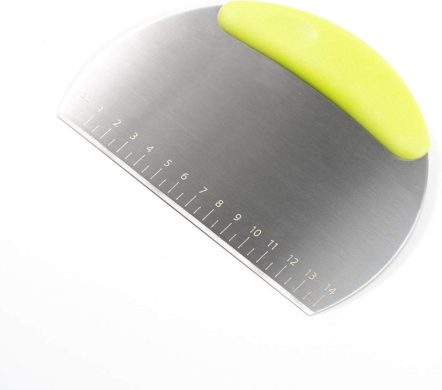 Stainless Steel Pastry Scraper/Bench Scraper Chopper, Best as Pizza and Dough Cutter 4PCS (green)
