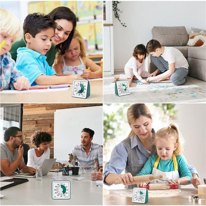 Secura 60-Minute Visual Timer, Classroom Timer, Countdown Timer for Kids and Adults, Time Management Tool for Teaching (Blue & Blue)