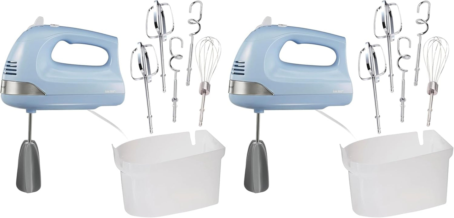 Hamilton Beach 6-Speed Electric Hand Mixer with Whisk, Dough Hooks and Easy Clean Beaters, Powerful 275 Watt Motor, Snap-On Storage Case, Black