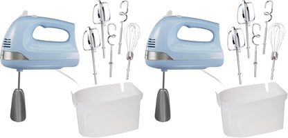 Hamilton Beach 6-Speed Electric Hand Mixer with Whisk, Dough Hooks and Easy Clean Beaters, Powerful 275 Watt Motor, Snap-On Storage Case, Black