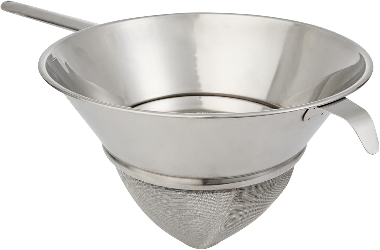 Restaurantware Fine Mesh Strainer Set of 3 Different Sizes with Silicone Handle Stainless Steel Extra Fine Mesh Strainer Heat-Resistant Handle Dishwasher-Safe for Rice, Quinoa, Pasta
