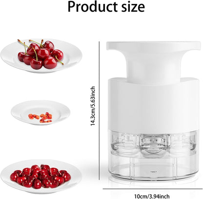 Cherry Pitter - Olive And Other Fruit Tools, Cherry Pitter With a Space-Saving Lock(BLACK)