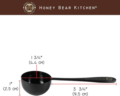 Honey Bear Kitchen 5 ml Teaspoon Measuring Scoop Spoons, Polished Stainless Steel, Set of 2