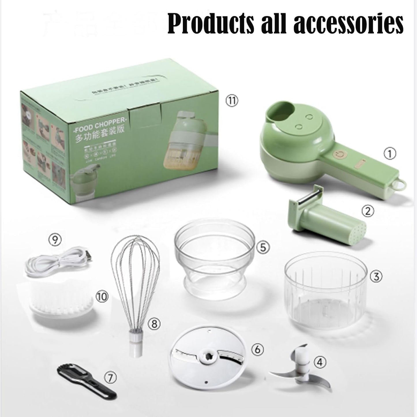 5 in 1 portable handheld electric vegetable cutting machine,Electric Vegetable Cutter, multi-functional vegetable and fruit electric cutting and shredding machine,choppers.