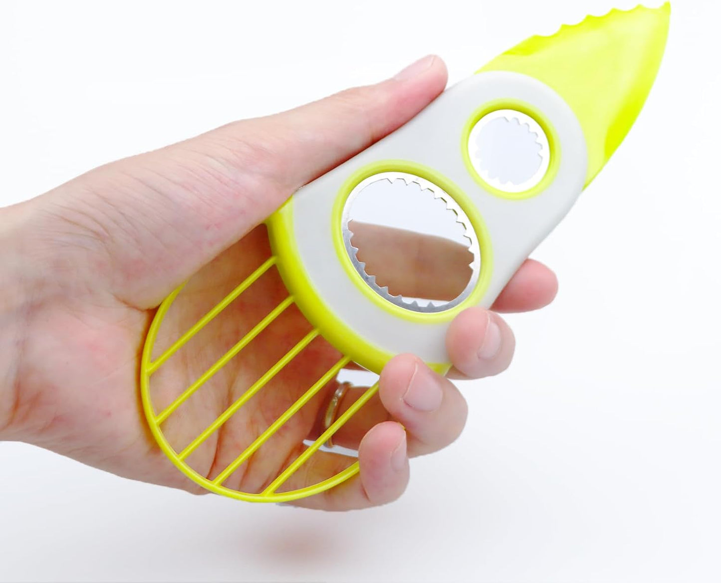 3-in-1 All-in-One Avocado Slicer Tool – Cuts, Pits & Slices Perfectly in Seconds, Soft Non-Slip Grip, Dishwasher Safe (Stainless Steel Avocado Cutter and Pitter)