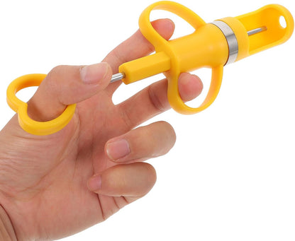 NUOBESTY Portable Cherry Core Remover Tool Lightweight Fruit Pitter for Effortless Seed Removal Household Red Date Corer Quick-release Kitchen Gadget in Lemon Yellow