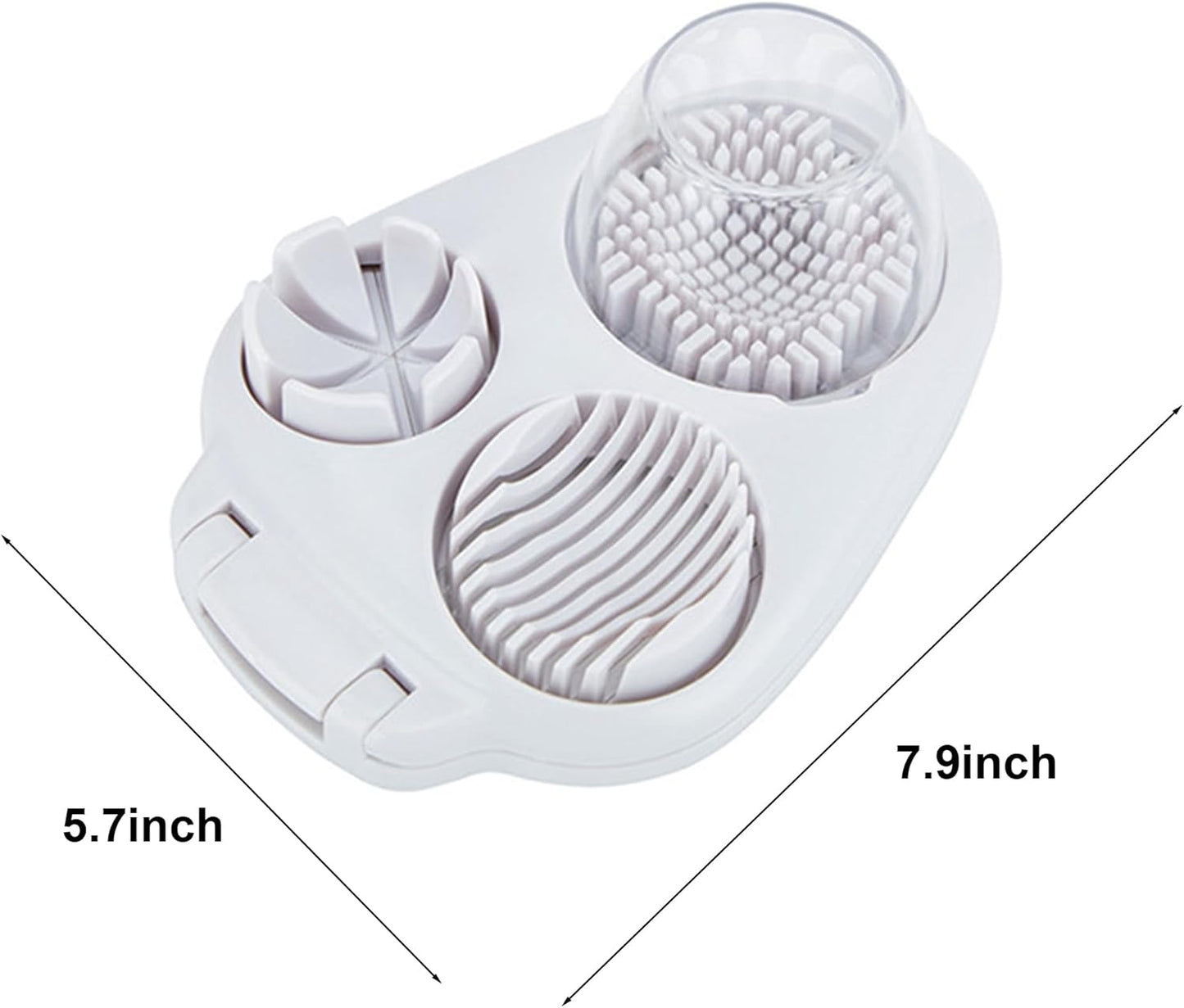Egg slicers 3-in-1 Stainless Steel Egg Cutter, Multipurpose 3-Way Cutter for Hard Boiled Eggs, Strawberry, Tomato, Mushroom & More