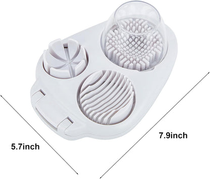 Egg slicers 3-in-1 Stainless Steel Egg Cutter, Multipurpose 3-Way Cutter for Hard Boiled Eggs, Strawberry, Tomato, Mushroom & More