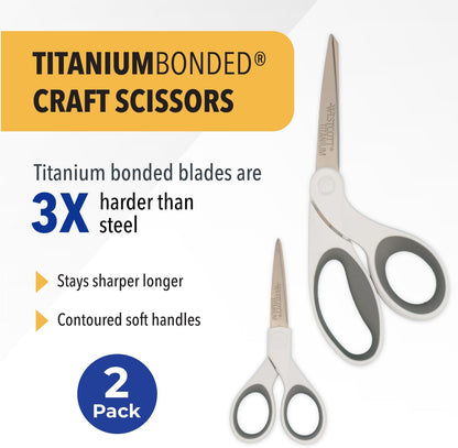 Westcott 5-Inch Micro-Tip Fabric Scissors with Titanium-Bonded Blades - Craft Scissors for Paper and Fabric, Sewing, and More