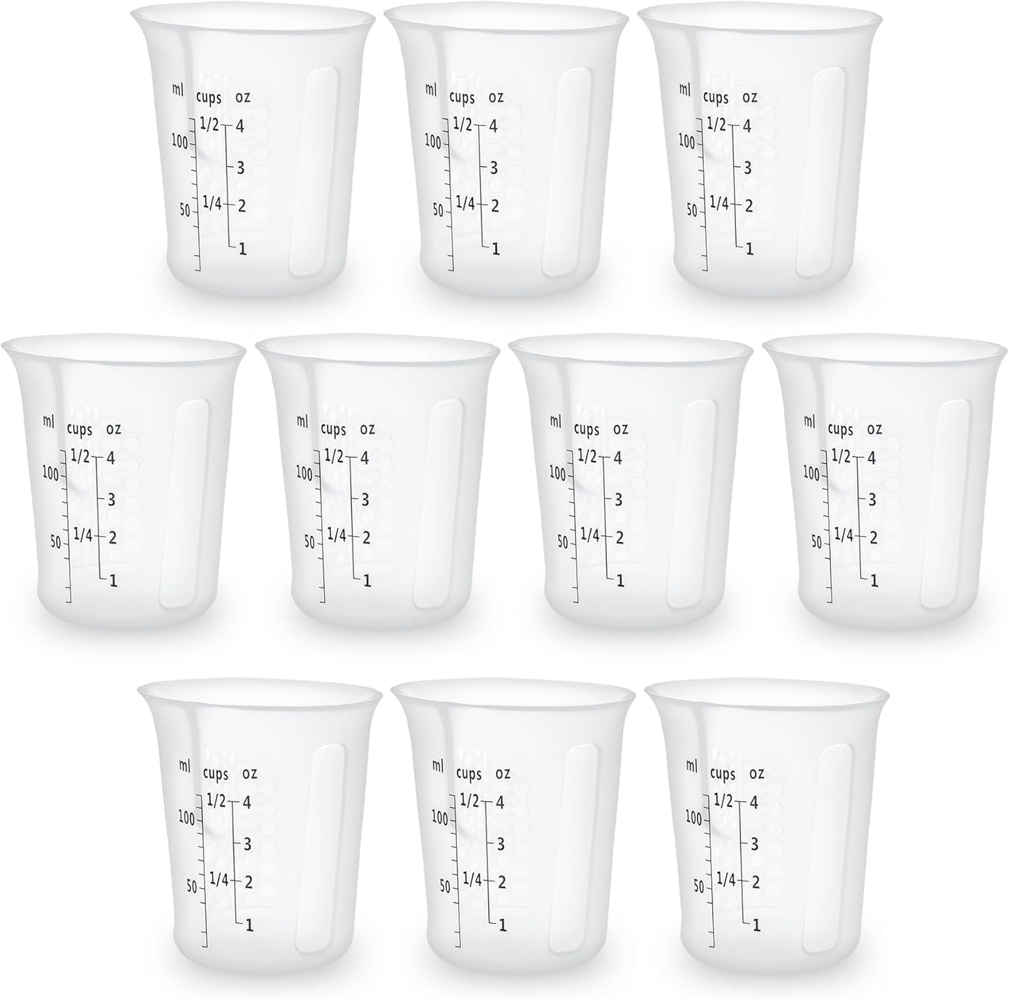 Silicone Measuring Cups Set 125ml + 250ml + 500ml for Cooking Reusable Baking Supplies Silicone Flexible Melting Measure Cup for Butter, Chocolate