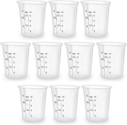Silicone Measuring Cups Set 125ml + 250ml + 500ml for Cooking Reusable Baking Supplies Silicone Flexible Melting Measure Cup for Butter, Chocolate