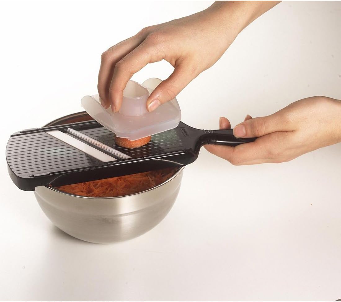 Kyocera Advanced Ceramic Adjustable Mandoline Vegetable Slicer with Handguard-Black