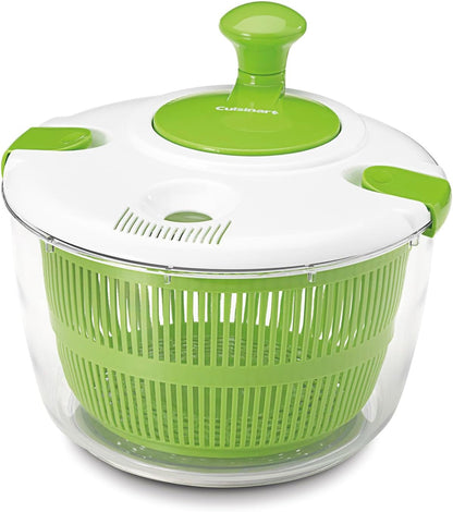 Cuisinart Large Salad Spinner- Wash, Spin & Dry Salad Greens, Fruits & Vegetables, 5qt, CTG-00-SASG Grey