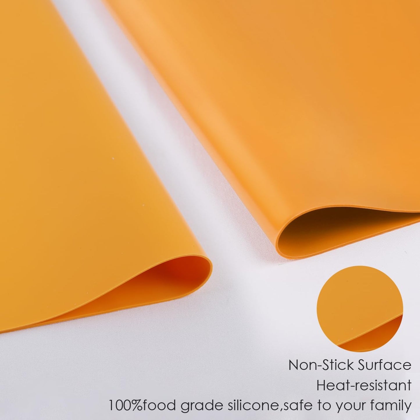 Standard Silicone Mat,Black Baking Mat-Food Grade Kids Dinner Table Placemat Non Slip Counter Mat with Raised Edges Heat Resistant Mat for Air Fryer Nonstick Pastry Dough Mat(1 Pack 23.6'' x 15.7'')