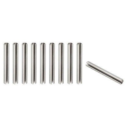 PATIKIL Slotted Spring Pin, 50 Pcs 1/8" x 3/4" (3.2mm x 20mm) 304 Stainless Steel Split Roll Pins Spring Dowel for Home Improvement Automotive Machine Repair, Silver - Colors A