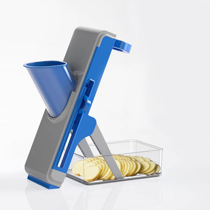 Mandoline Slicer for Kitchen - Vegetable Food Chopper, Cucumber Slicer, Detachable Easy to Clean Kitchen Chopping Artifact (White Blue)