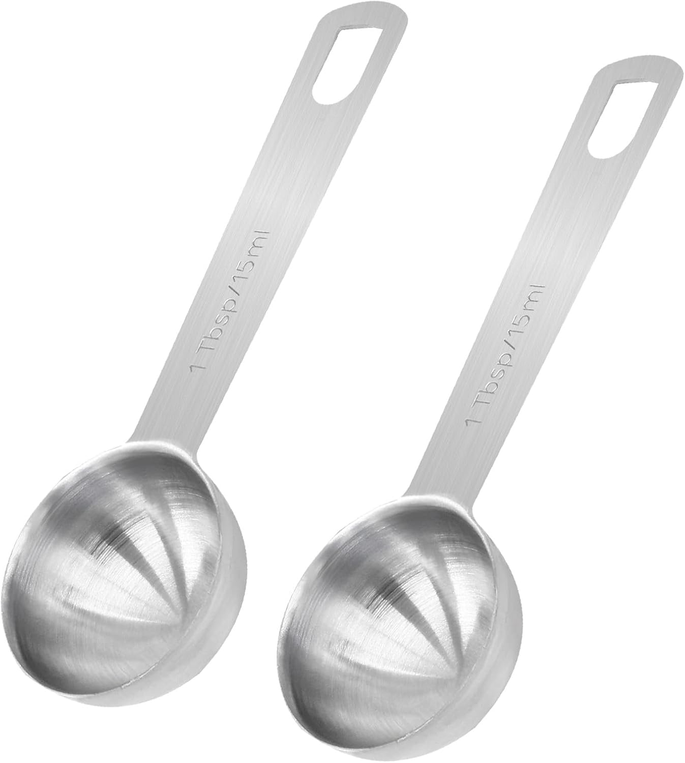2Pcs 2/3 Tablespoon (2/3 Tbsp | 2 Tsp | 10 Ml | 10 Cc) Stainless Steel Measuring Spoons, 2 Teaspoon Metal Single Measuring Spoon for Measuring Coffee Powder, Grains and Loose Tea