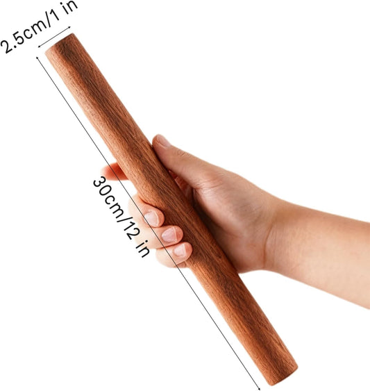 Rolling Pins for Baking,11.8 inches Dough Roller Pizza,Ebony Wood 1 PCS for Making Pizza,Pie,cookies.