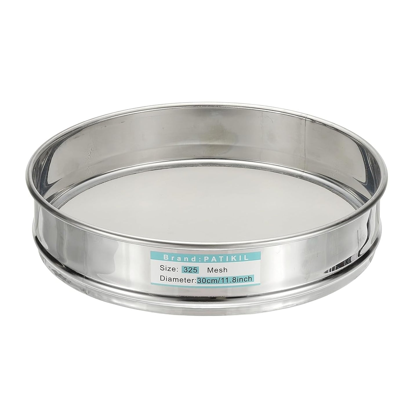 PATIKIL 10 Mesh(2mm) Lab Sieve, 11.8"(30cm) Diameter Sifting Screen 304 Stainless Steel Wire Cloth Fine Mesh Sieve for Industrial Laboratory Home Soil Sifter Dry Sift Screens Hash