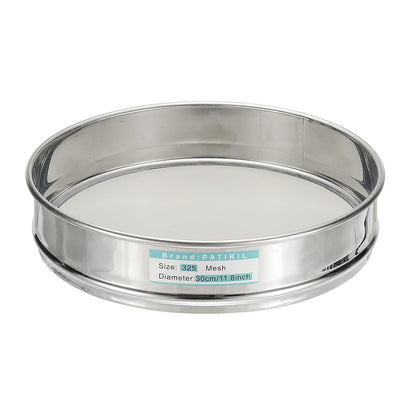 PATIKIL 10 Mesh(2mm) Lab Sieve, 11.8"(30cm) Diameter Sifting Screen 304 Stainless Steel Wire Cloth Fine Mesh Sieve for Industrial Laboratory Home Soil Sifter Dry Sift Screens Hash
