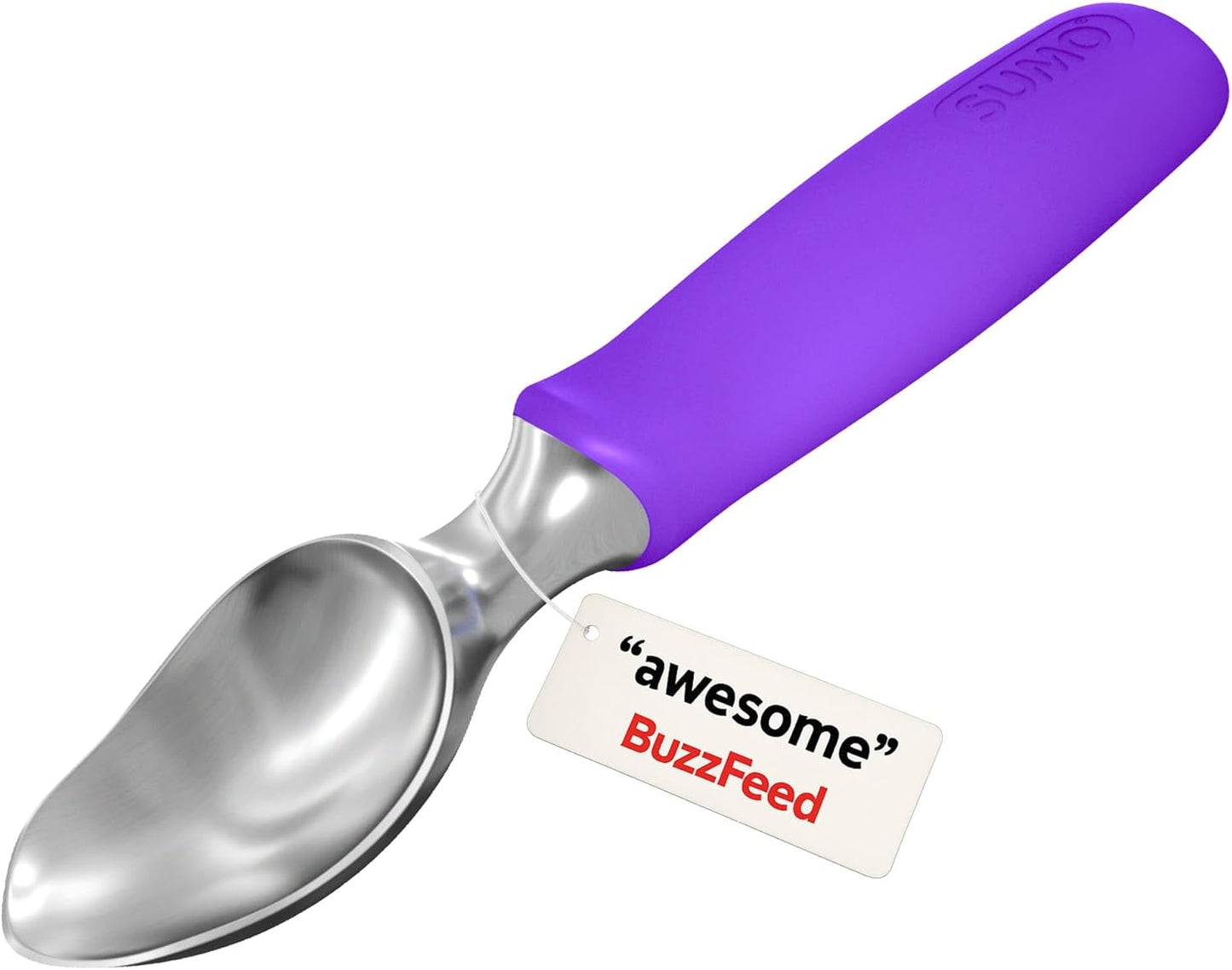 SUMO Stainless Steel Ice Cream Scoop With Ergonomic Handle - Sturdy, Dishwasher-Safe Scooper For Effortless Scooping and Serving Of Frozen Desserts, Comfortable Grip - Blue