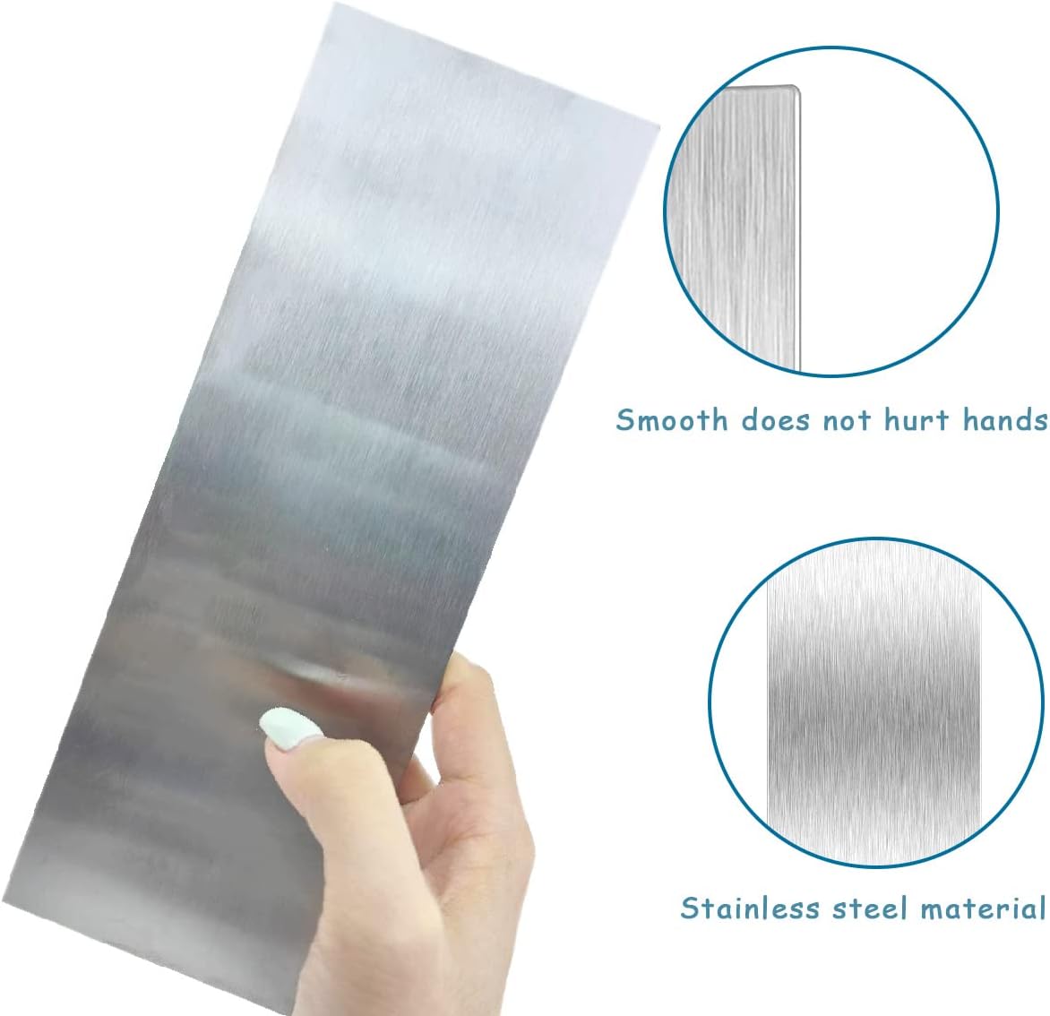 8.6 Inch Stainless Steel Cake Scraper Metal Scraper for Cake Smoother Leveler Scraper Cake Decorating Comb Cake Cutter for Mousse Butter Cream