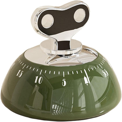 Visual Kitchen Timer for Cooking,Chef Cooking Timers Clock with Loud Alarm,Timers for Classroom, Home and Study,Mechanical Desk Timer,No Batteries Required，Magnetic Back (Cream)