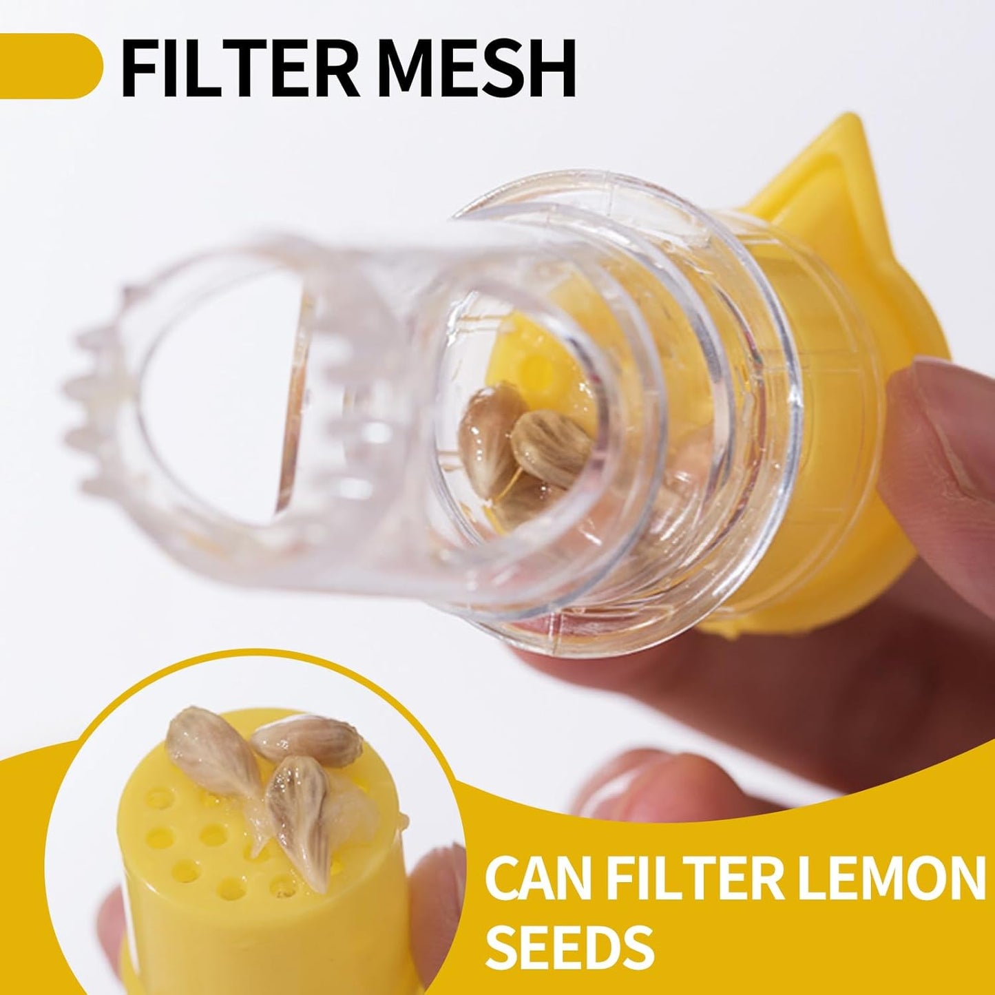 2ps New Screw Top Lemon Squeezer With Built-in Filter, Lemon Squeezer Portable With Pour Spout,lime Juicer For Cocktails, Drinks