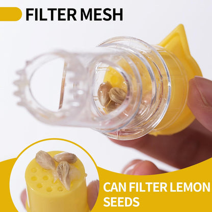 2ps New Screw Top Lemon Squeezer With Built-in Filter, Lemon Squeezer Portable With Pour Spout,lime Juicer For Cocktails, Drinks