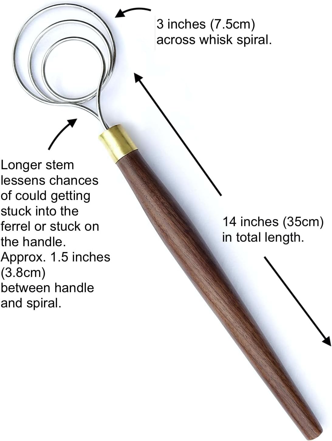 Black Walnut Dough Whisk