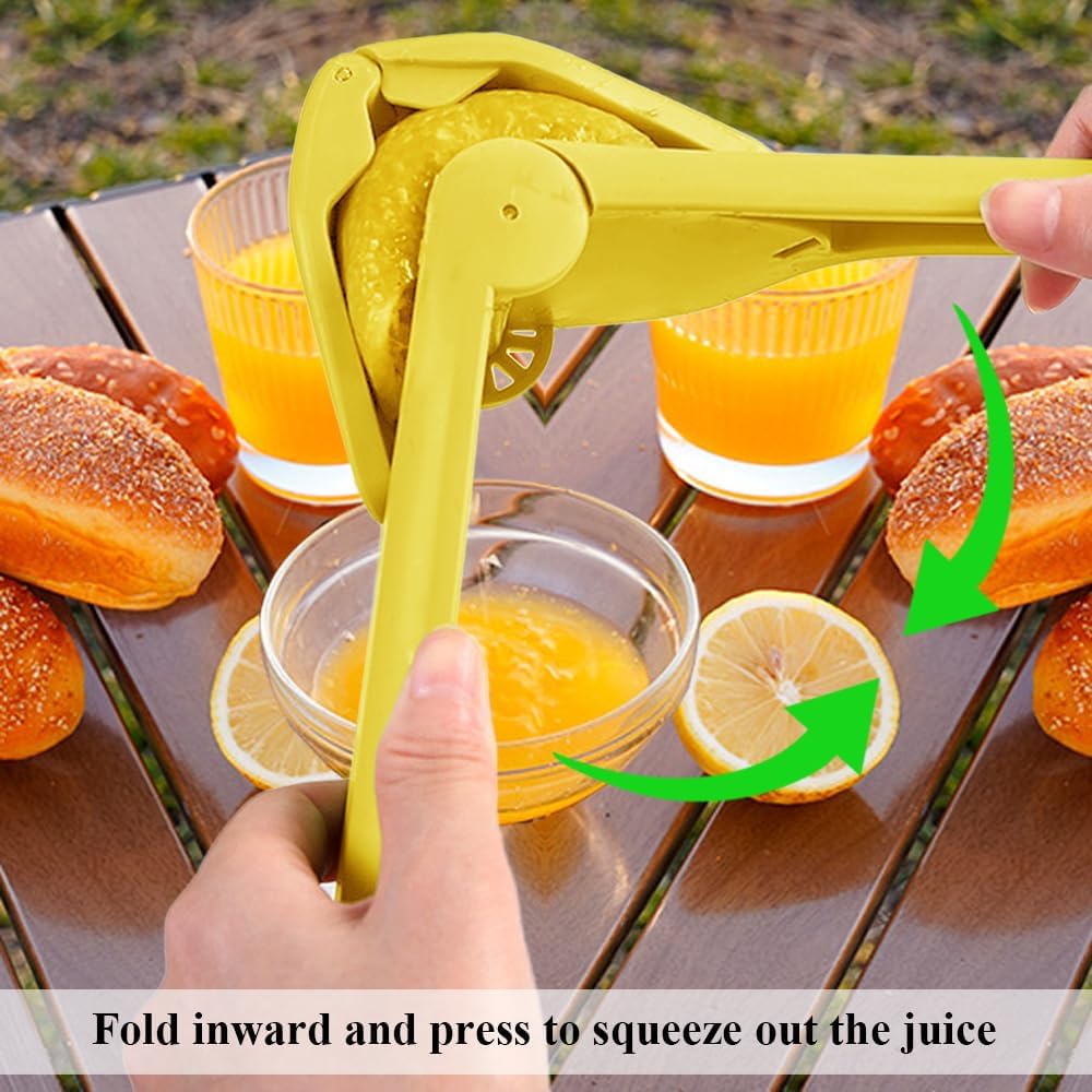 Lemon Squeezer Manual, Large Flat Lemon Squeezer, Easy Squeeze Lime Squeezer, Manual Press Lemon Juicer Citrus Juicer with Sideways Pivot Leverage, Folds Flat For Space-Saving Manual Juicers