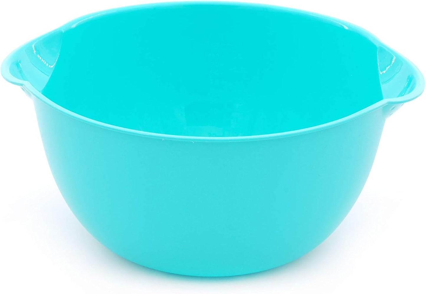Mintra Home Mixing Bowl w/Colander (Large 4.5L, Red) - For Washing & Draining Fruits And Vegetables - Heavy Duty Plastic for Baking, Cooking Supplies - Dishwasher Safe