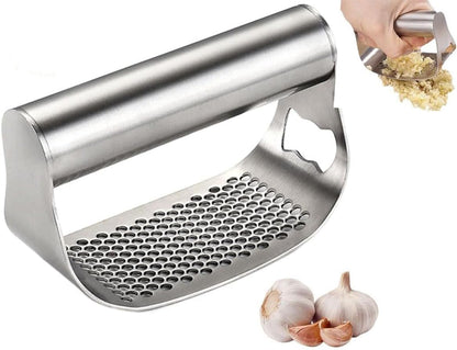 Stainless Steel Garlic Presser,Garlic Press Rocker Garlic Mincer Garlic Crusher, Comfortable Handle Garlic Chopper for Smash Garlic Kitchen Tools