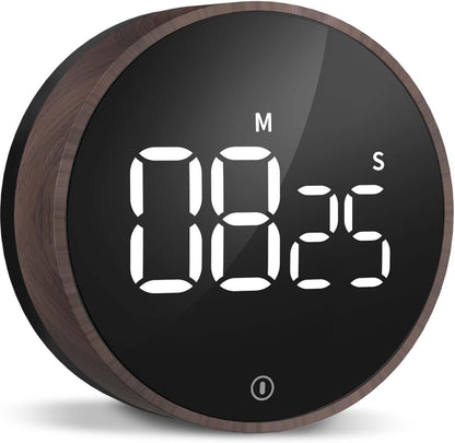 VOCOO Digital Kitchen Timer - Magnetic Countdown Countup Timer with Large LED Display Volume Adjustable, Easy for Cooking and for Seniors and Kids to Use (Space Grey)