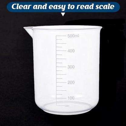 Plastic Measuring Cups, 100ml, Set of 15, for Liquid Measurement and Scientific Experiments