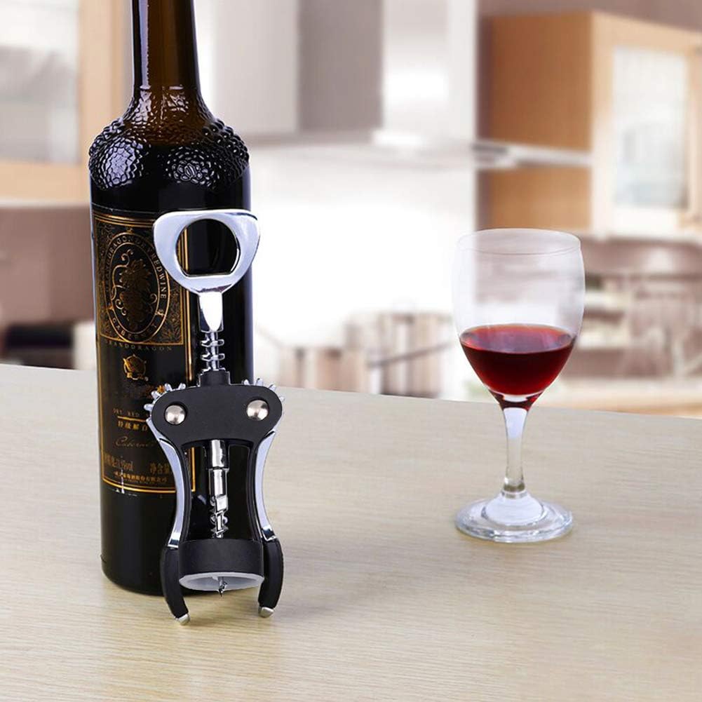 Foho Best Wing Corkscrew Wine Bottle Opener Luxury Waiter Corkscrew with Stopper Set for Wine Enthusiast Waiters - Sleeve Anchors