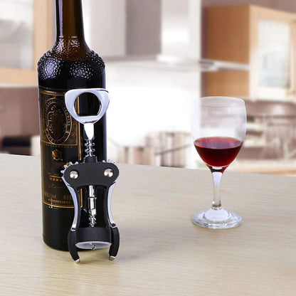 Foho Best Wing Corkscrew Wine Bottle Opener Luxury Waiter Corkscrew with Stopper Set for Wine Enthusiast Waiters - Sleeve Anchors