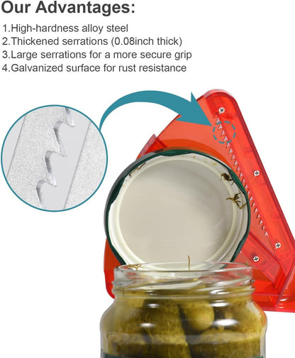 Jar Opener for Weak Hands, Dual-Layer Multifunctional Jar Opener Gripper, Bottle Openers for Seniors, Kitchen Gadgets, Non-Slip Jar Openers for Seniors, Arthritis, Lid Opener,