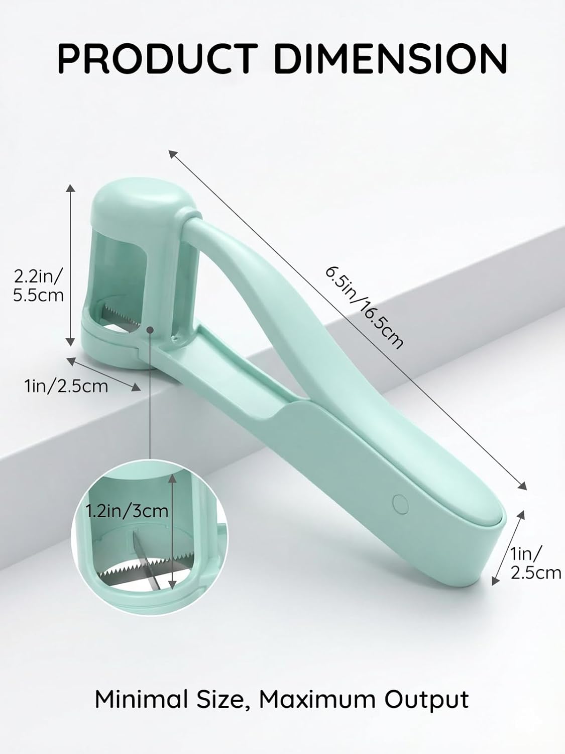 Homnoble Grape Cutter for Toddlers & Baby - Stainless Steel Grape & Cherry Tomato Slicer for Kids Lunch Box - Portable Small Fruit Quarterer Tool, Prep for Salad & Healthy Snacks