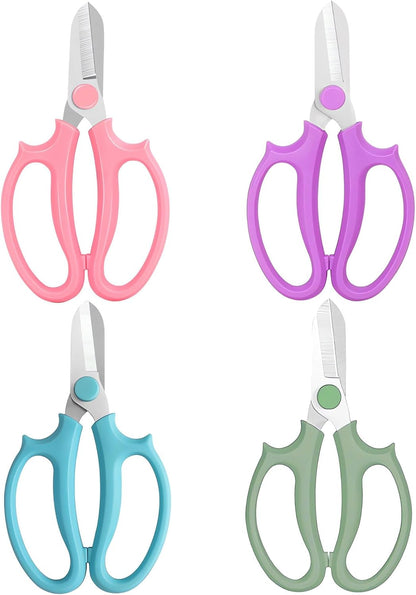 Garden Pruning Shears Scissors with Comfort Grip Handle, Premium Steel Professional Floral Scissors, Perfect for Arranging Flowers, Pruning, Trimming Plants, Gardening Tool (Pink)