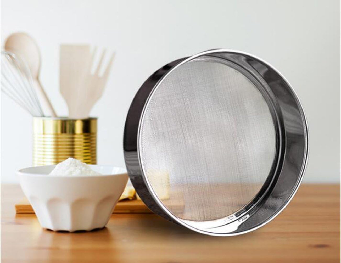 LOVEDAY 6 Inch Stainless Steel Round Flour Sieve with 40 Mesh (18/8 Steel)