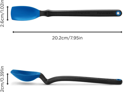 Dreamfarm Mini Supoon Non-Stick Sit-Up Silicone Scraping Cooking Spoon, Jar Scraper Measures 5ml Tsp - 8" Yellow